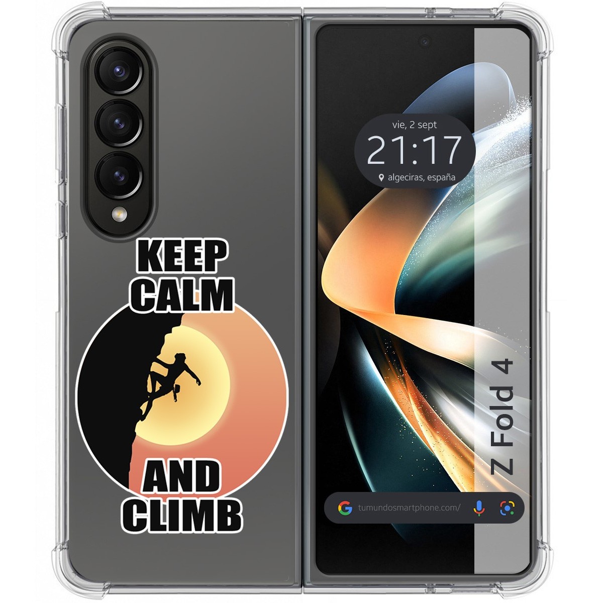 Funda Silicona Antigolpes para Samsung Galaxy Z Fold 4 5G diseño Mujer Escalada Dibujos