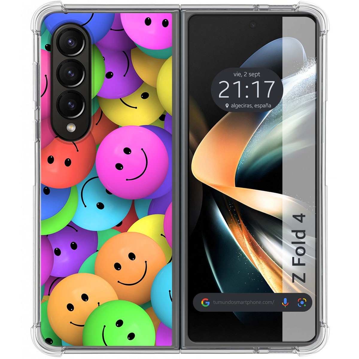 Funda Silicona Antigolpes para Samsung Galaxy Z Fold 4 5G diseño Smile Dibujos