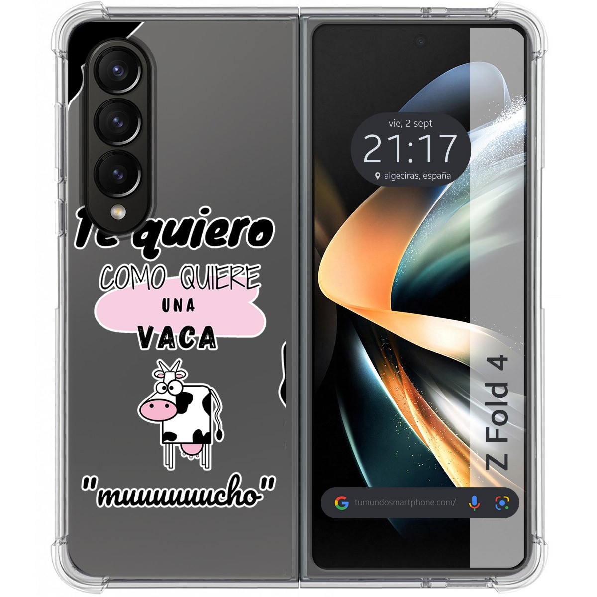 Funda Silicona Antigolpes para Samsung Galaxy Z Fold 4 5G diseño Vaca Dibujos
