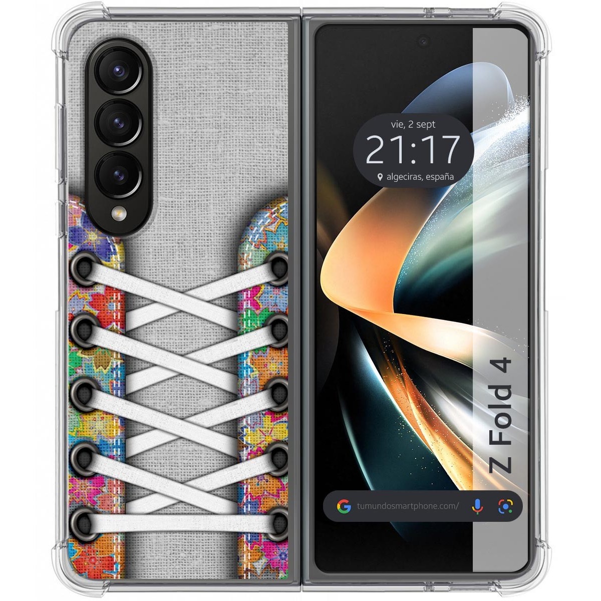 Funda Silicona Antigolpes para Samsung Galaxy Z Fold 4 5G diseño Zapatillas 04 Dibujos