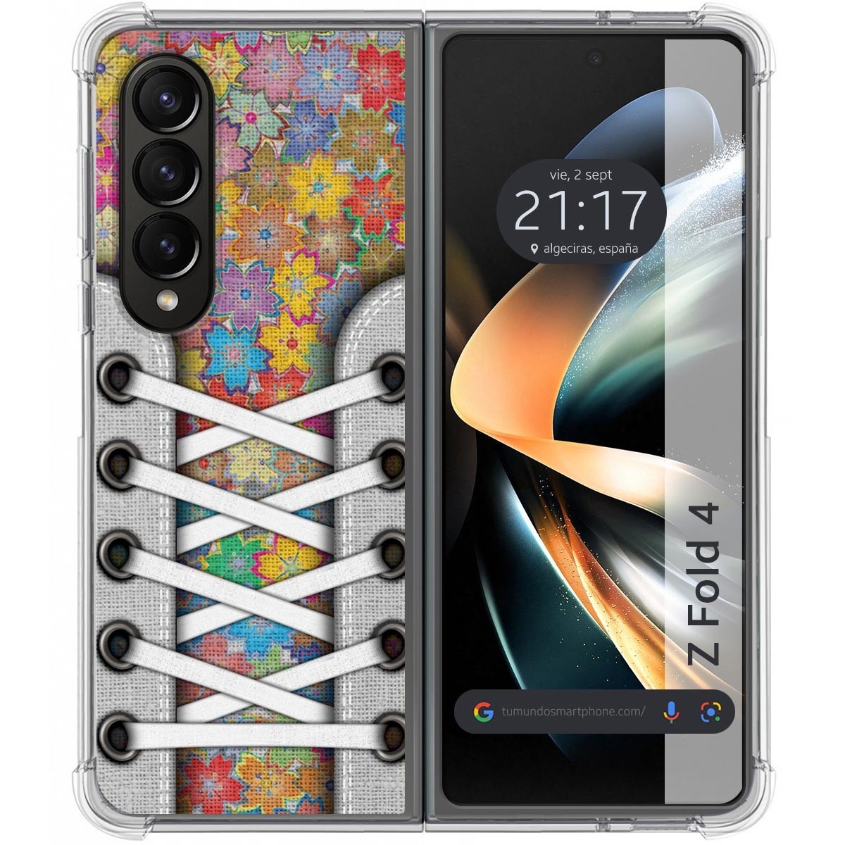 Funda Silicona Antigolpes para Samsung Galaxy Z Fold 4 5G diseño Zapatillas 05 Dibujos