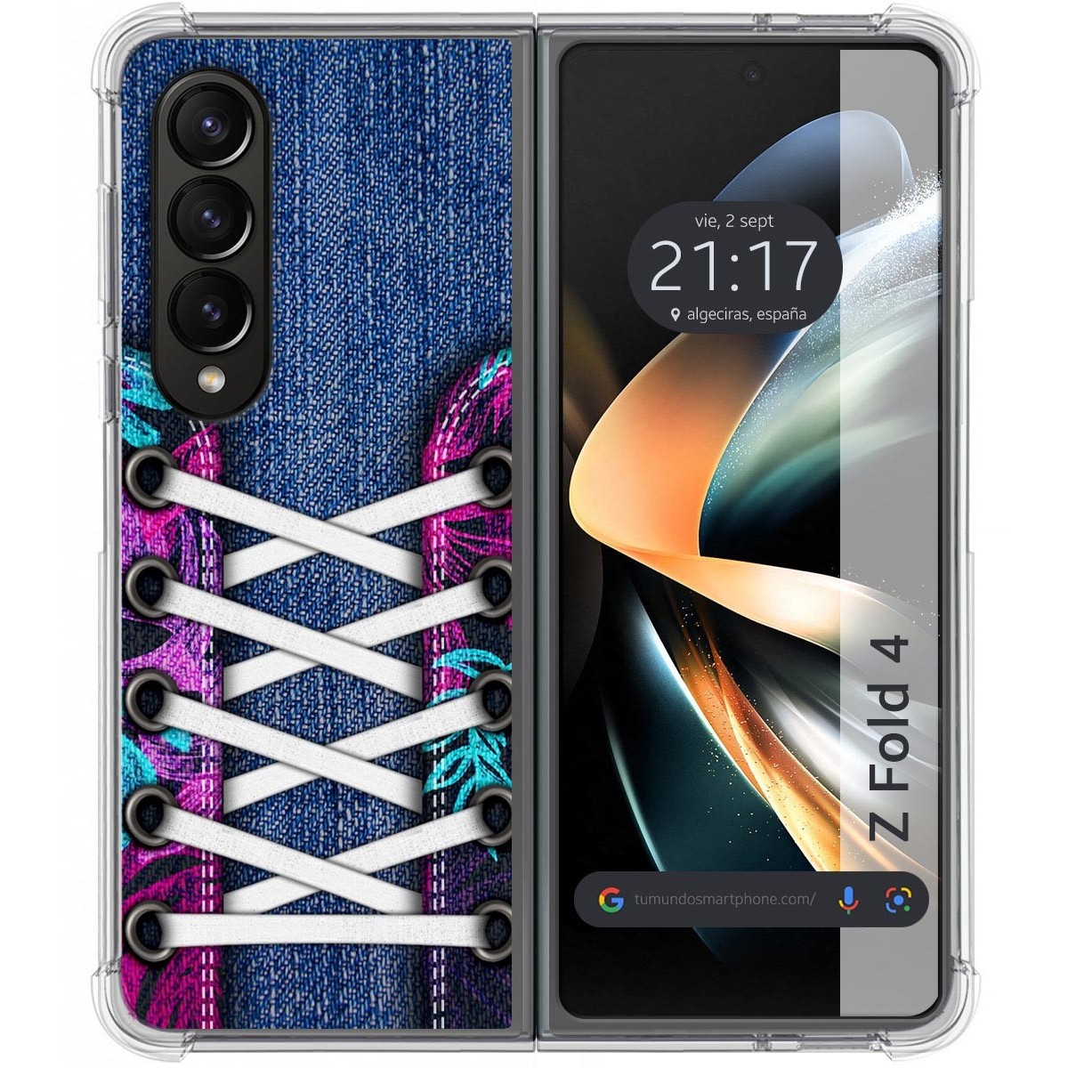 Funda Silicona Antigolpes para Samsung Galaxy Z Fold 4 5G diseño Zapatillas 06 Dibujos