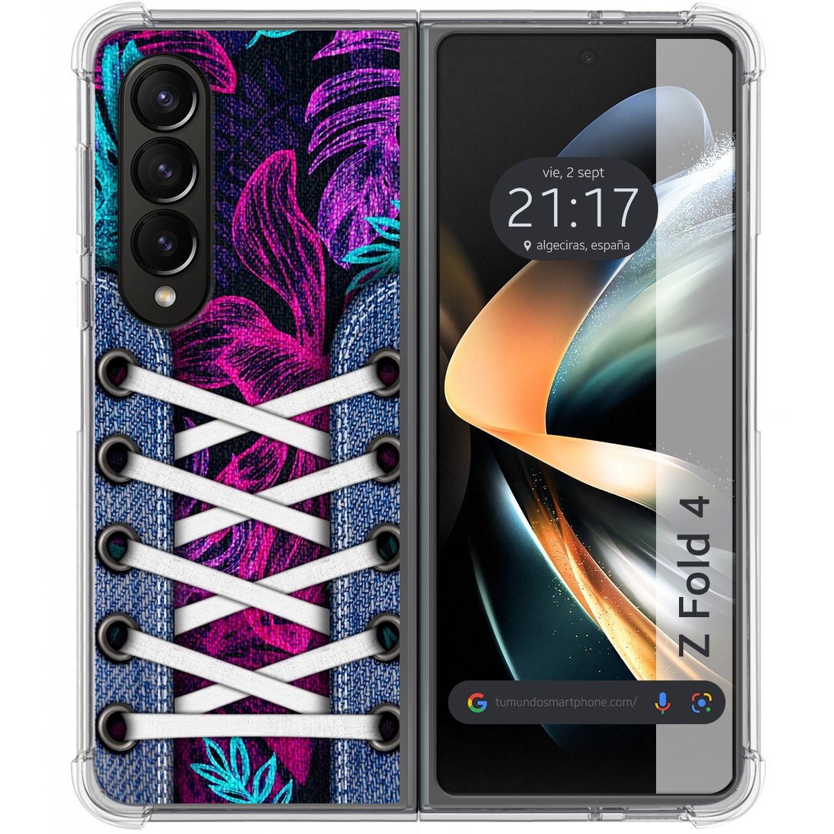 Funda Silicona Antigolpes para Samsung Galaxy Z Fold 4 5G diseño Zapatillas 07 Dibujos