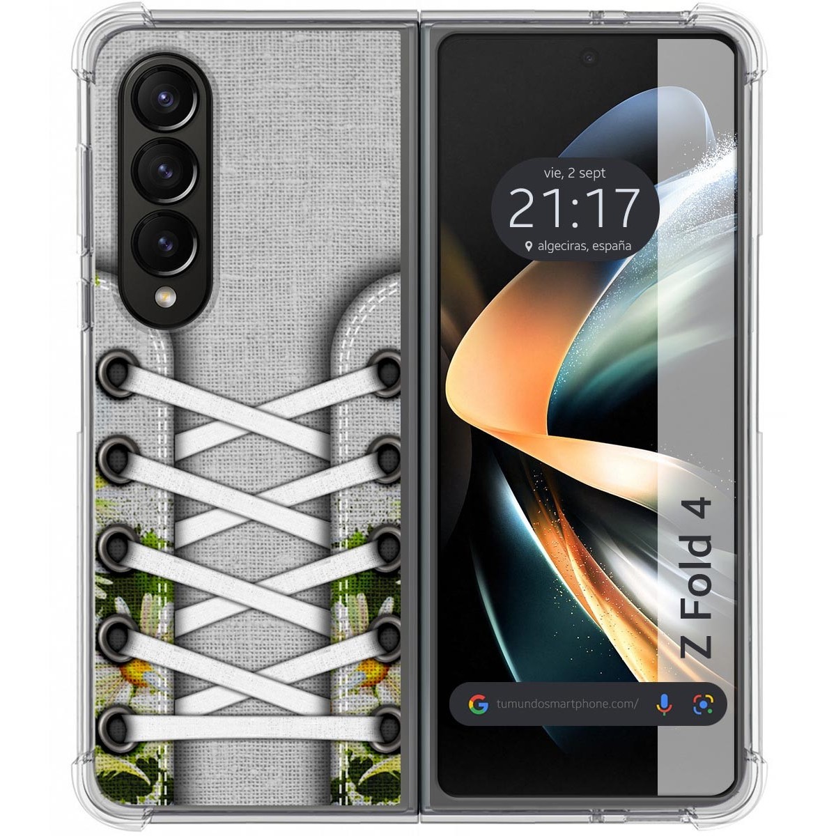 Funda Silicona Antigolpes para Samsung Galaxy Z Fold 4 5G diseño Zapatillas 08 Dibujos
