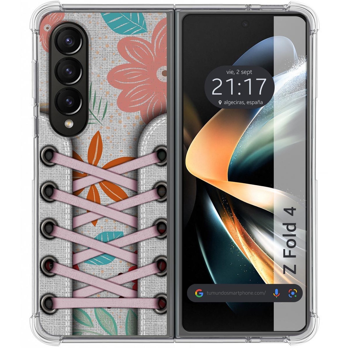 Funda Silicona Antigolpes para Samsung Galaxy Z Fold 4 5G diseño Zapatillas 09 Dibujos