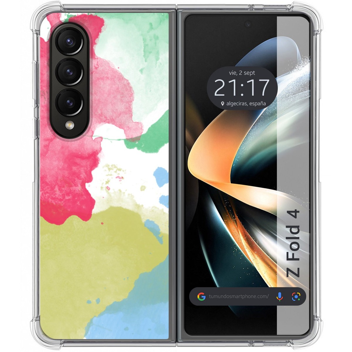 Funda Silicona Antigolpes para Samsung Galaxy Z Fold 4 5G diseño Acuarela 02 Dibujos