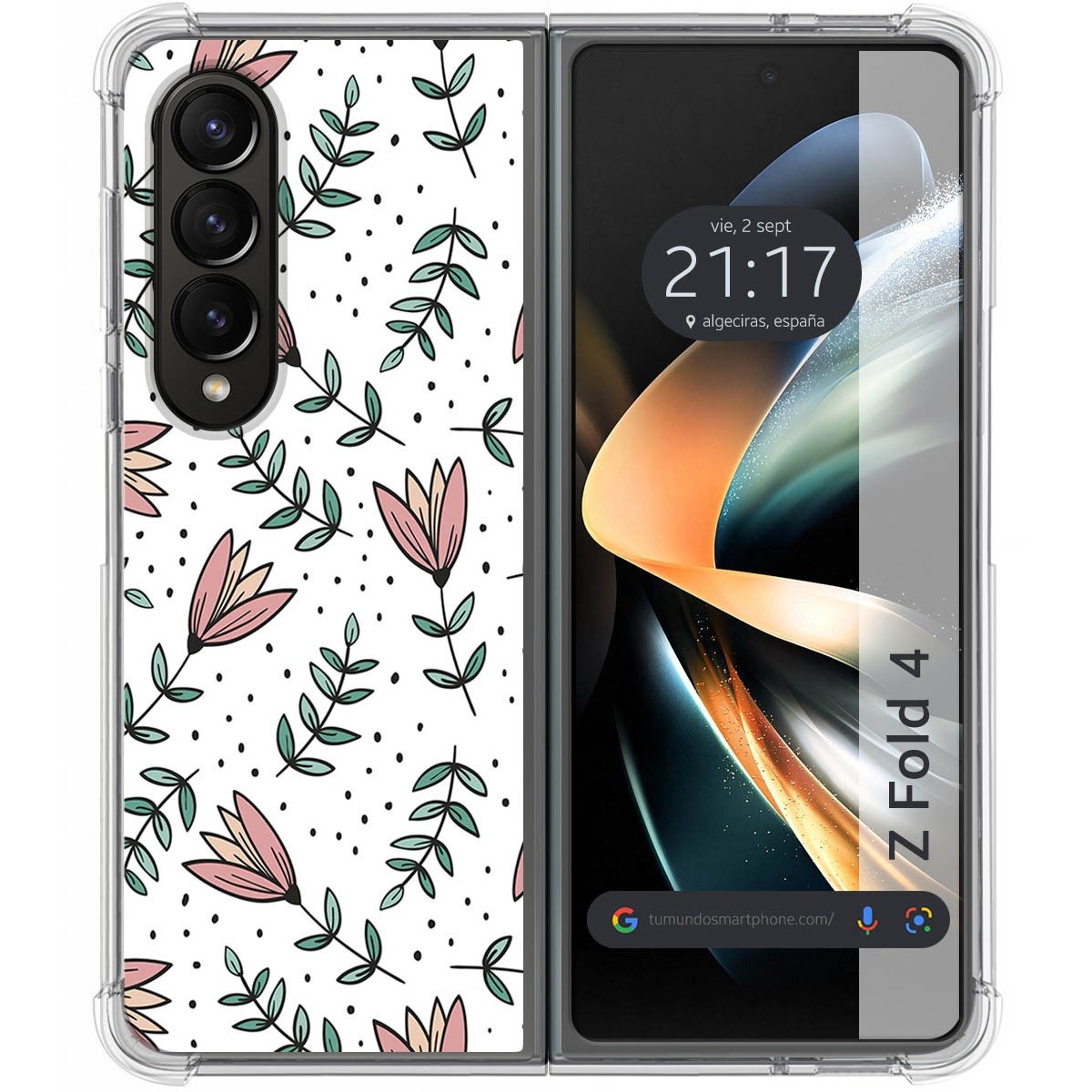 Funda Silicona Antigolpes para Samsung Galaxy Z Fold 4 5G diseño Flores 01 Dibujos