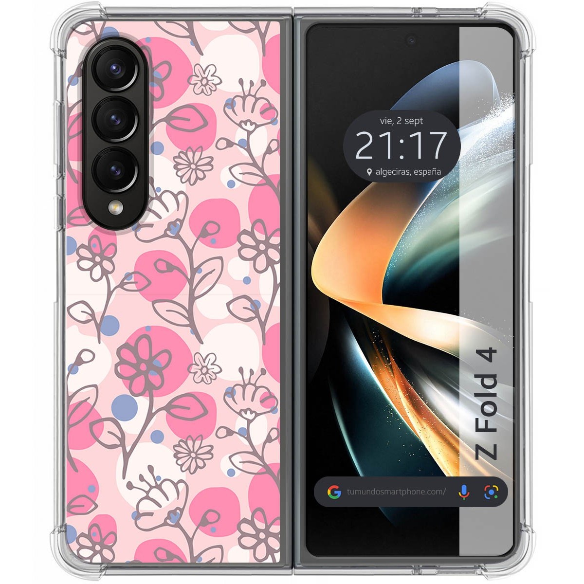 Funda Silicona Antigolpes para Samsung Galaxy Z Fold 4 5G diseño Flores 07 Dibujos