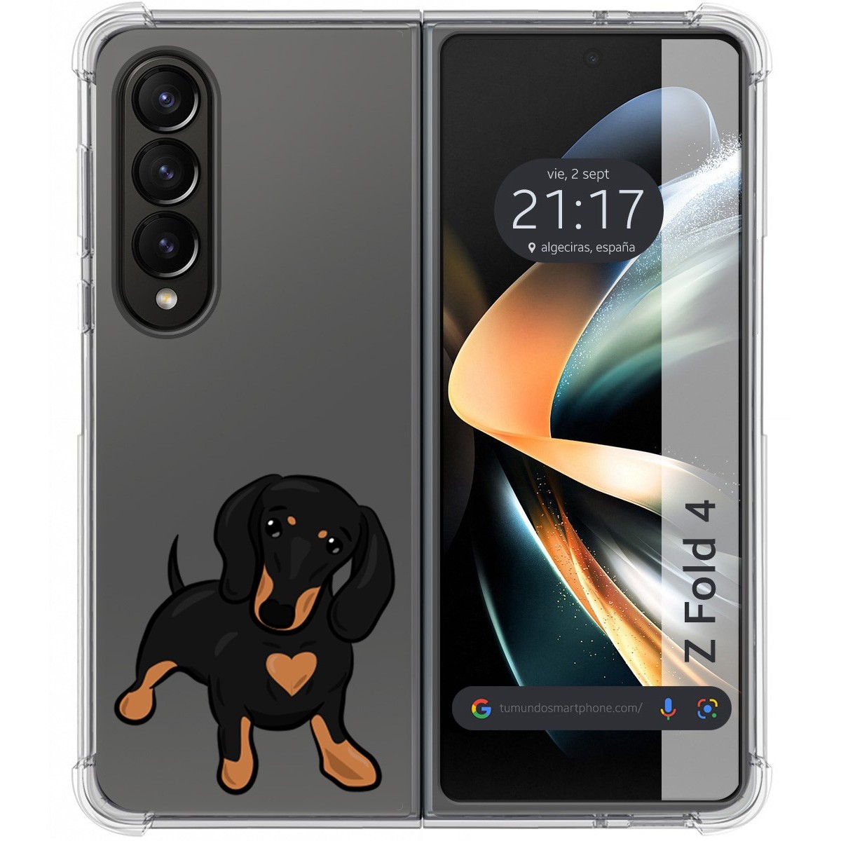 Funda Silicona Antigolpes para Samsung Galaxy Z Fold 4 5G diseño Perros 04 Dibujos