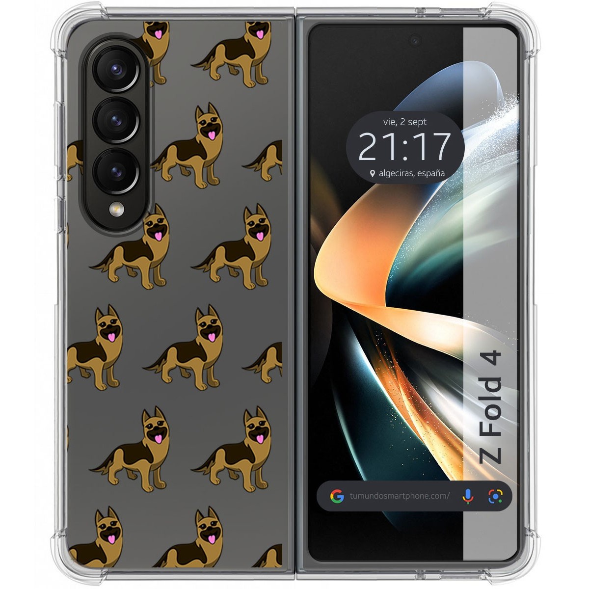 Funda Silicona Antigolpes para Samsung Galaxy Z Fold 4 5G diseño Perros 09 Dibujos
