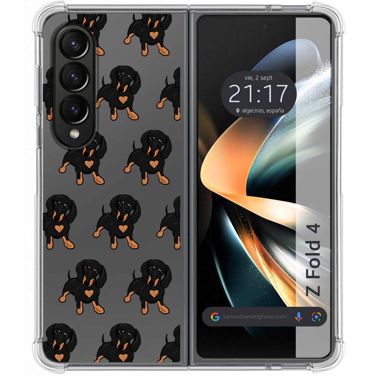 Funda Silicona Antigolpes para Samsung Galaxy Z Fold 4 5G diseño Perros 10 Dibujos