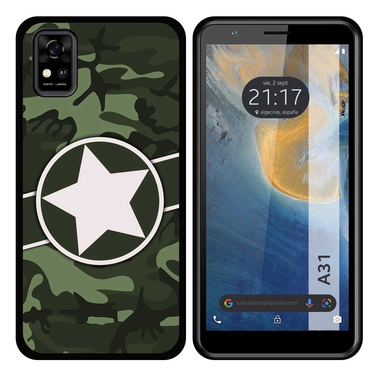 Funda Silicona para ZTE Blade A31 diseño Camuflaje 01 Dibujos
