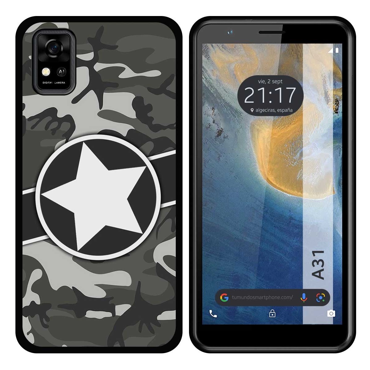 Funda Silicona para ZTE Blade A31 diseño Camuflaje 02 Dibujos