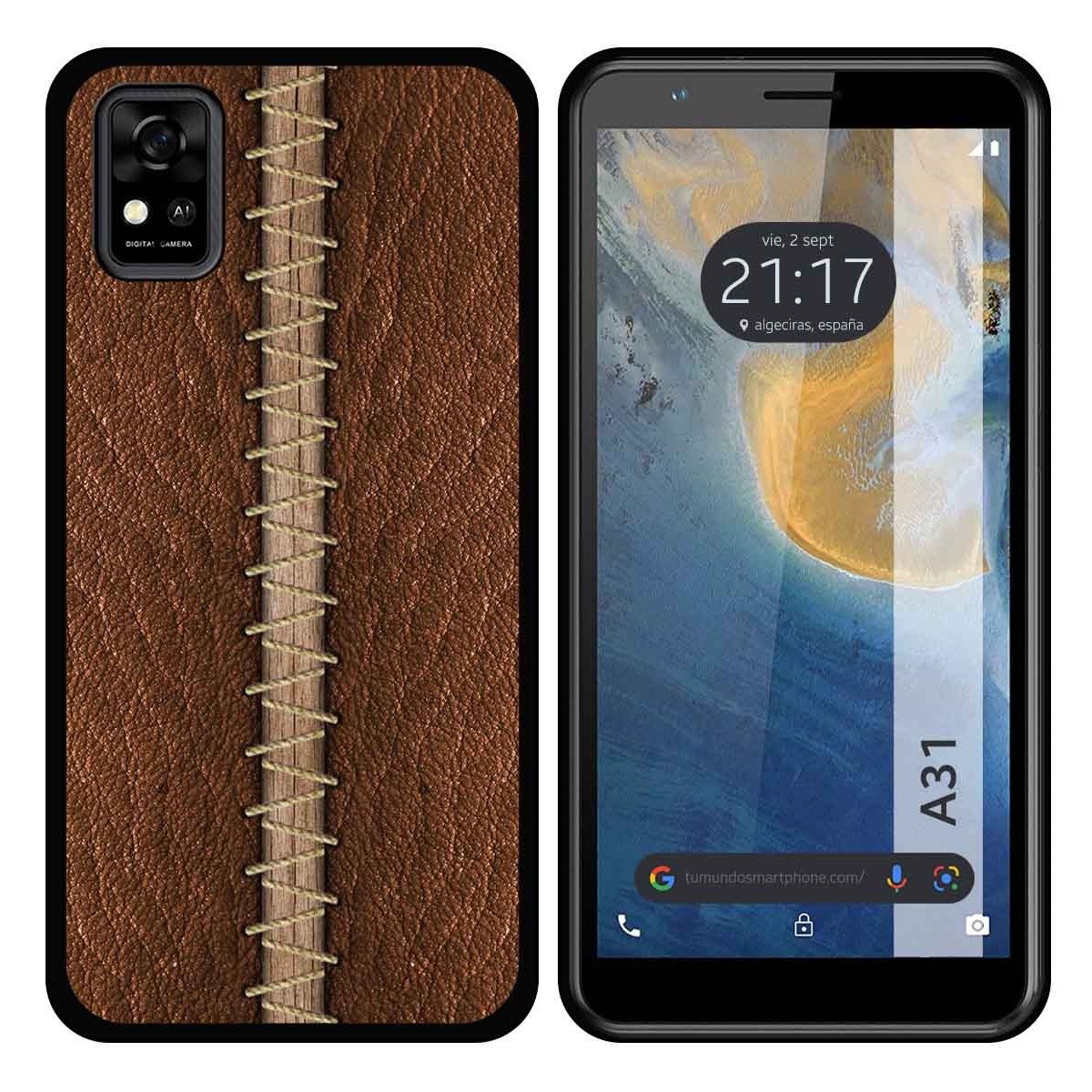 Funda Silicona para ZTE Blade A31 diseño Cuero 01 Dibujos
