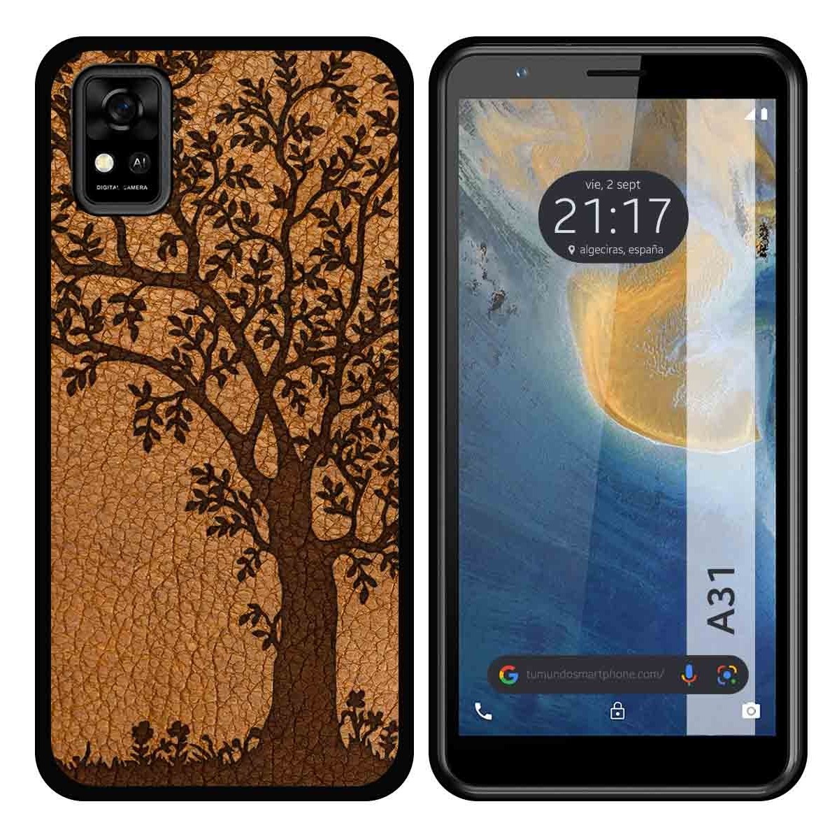 Funda Silicona para ZTE Blade A31 diseño Cuero 03 Dibujos