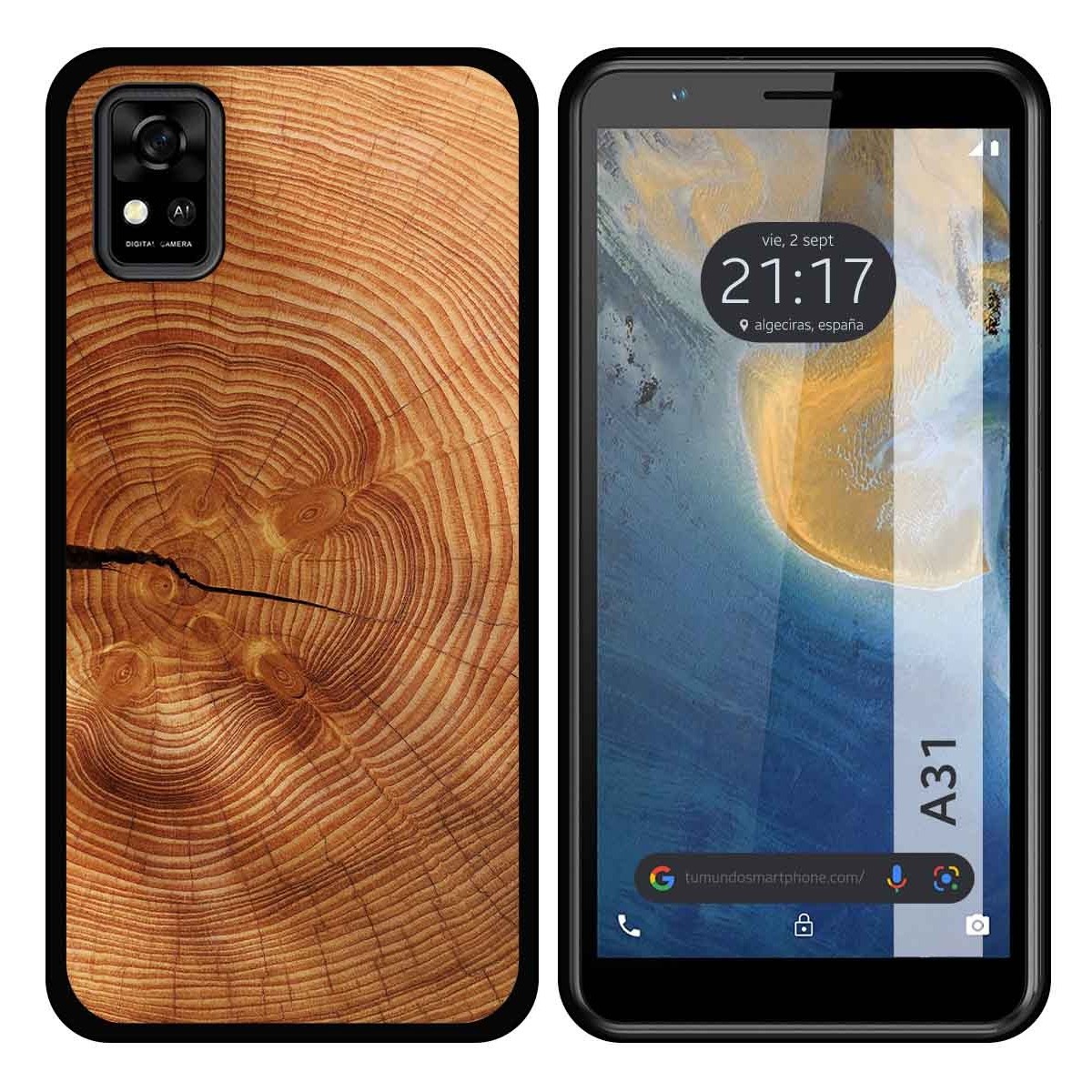Funda Silicona para ZTE Blade A31 diseño Madera 04 Dibujos