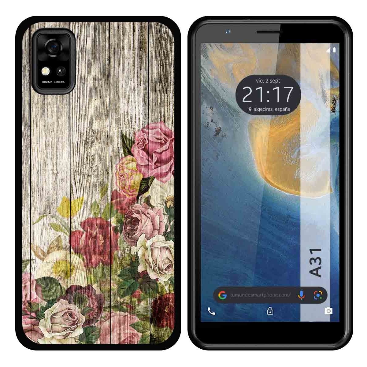 Funda Silicona para ZTE Blade A31 diseño Madera 08 Dibujos