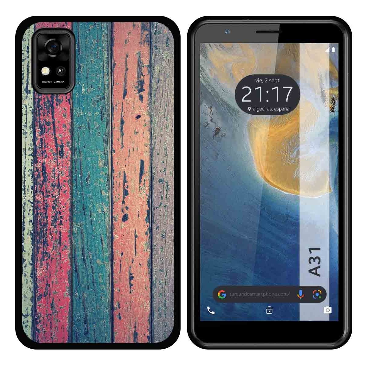 Funda Silicona para ZTE Blade A31 diseño Madera 10 Dibujos
