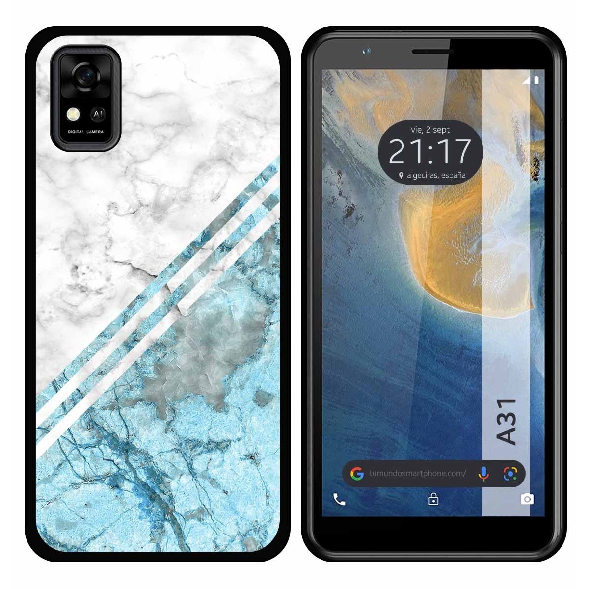 Funda Silicona para ZTE Blade A31 diseño Mármol 02 Dibujos