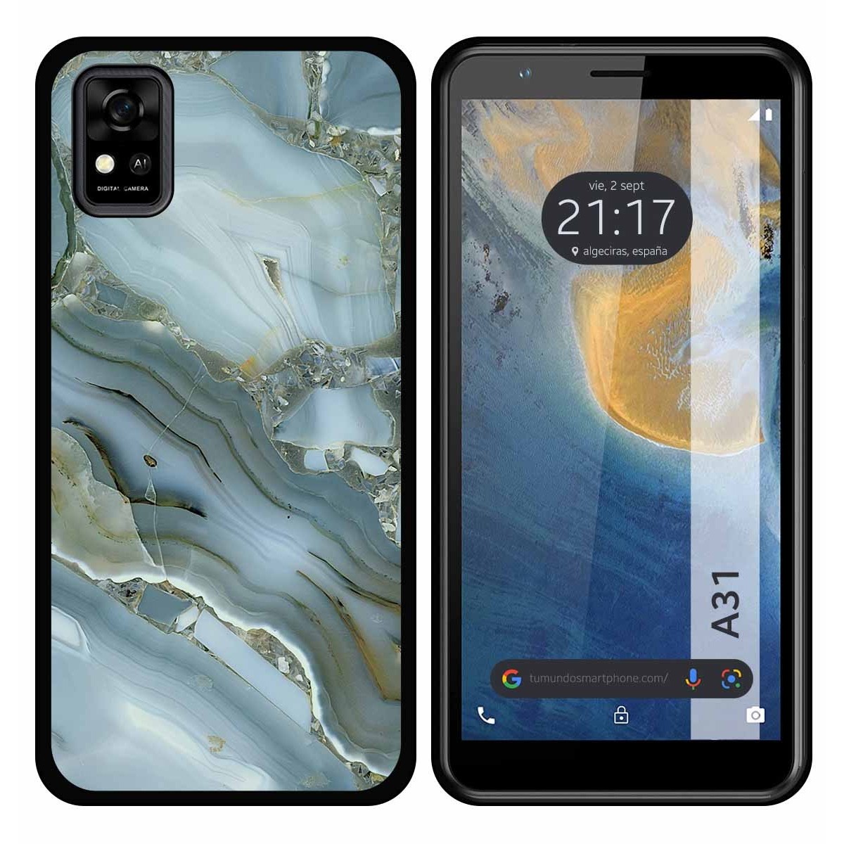Funda Silicona para ZTE Blade A31 diseño Mármol 09 Dibujos