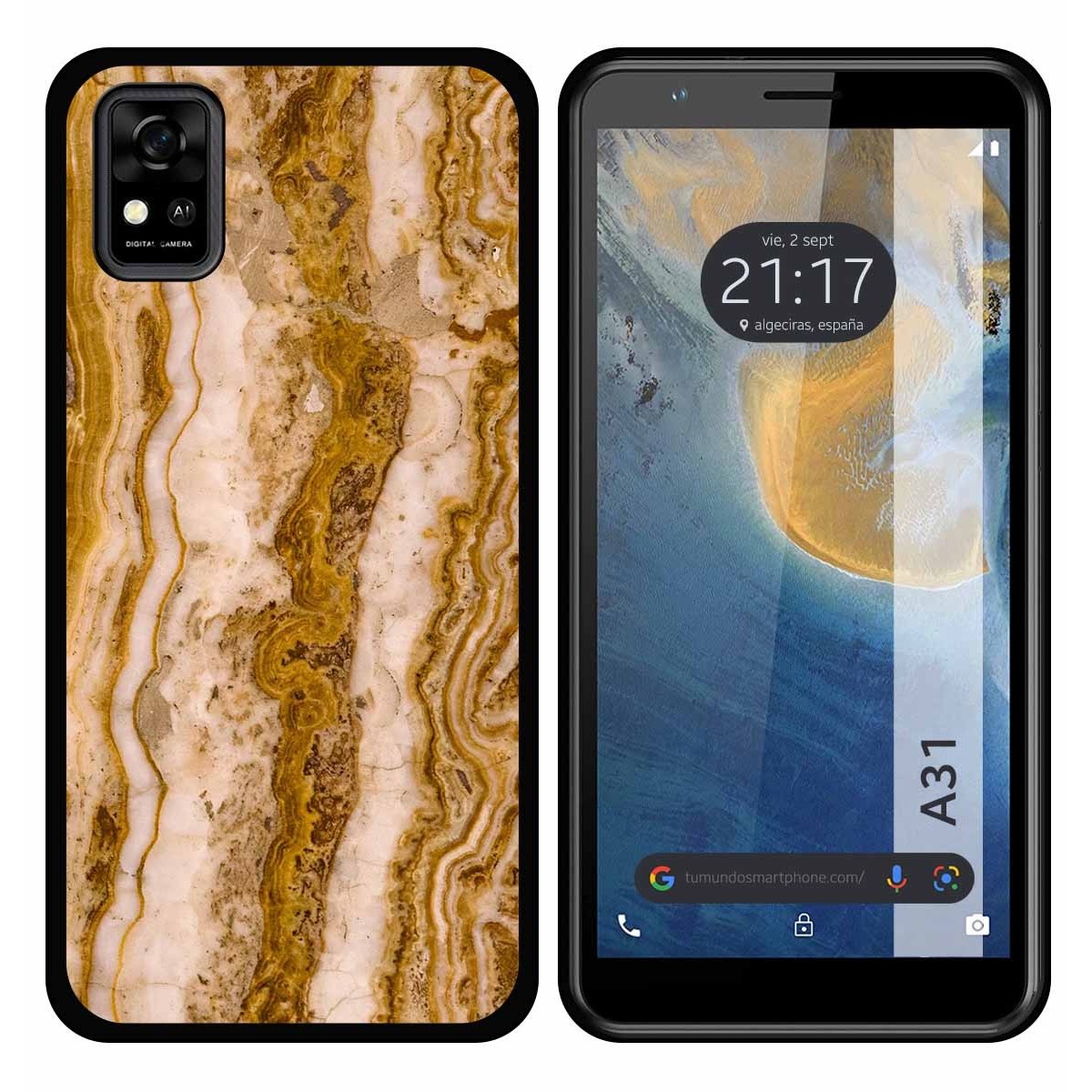 Funda Silicona para ZTE Blade A31 diseño Mármol 10 Dibujos