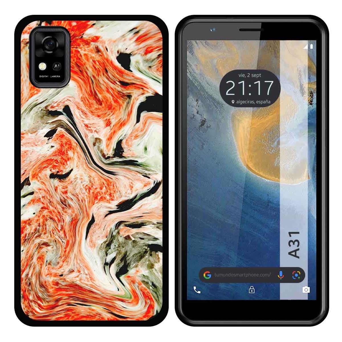 Funda Silicona para ZTE Blade A31 diseño Mármol 12 Dibujos