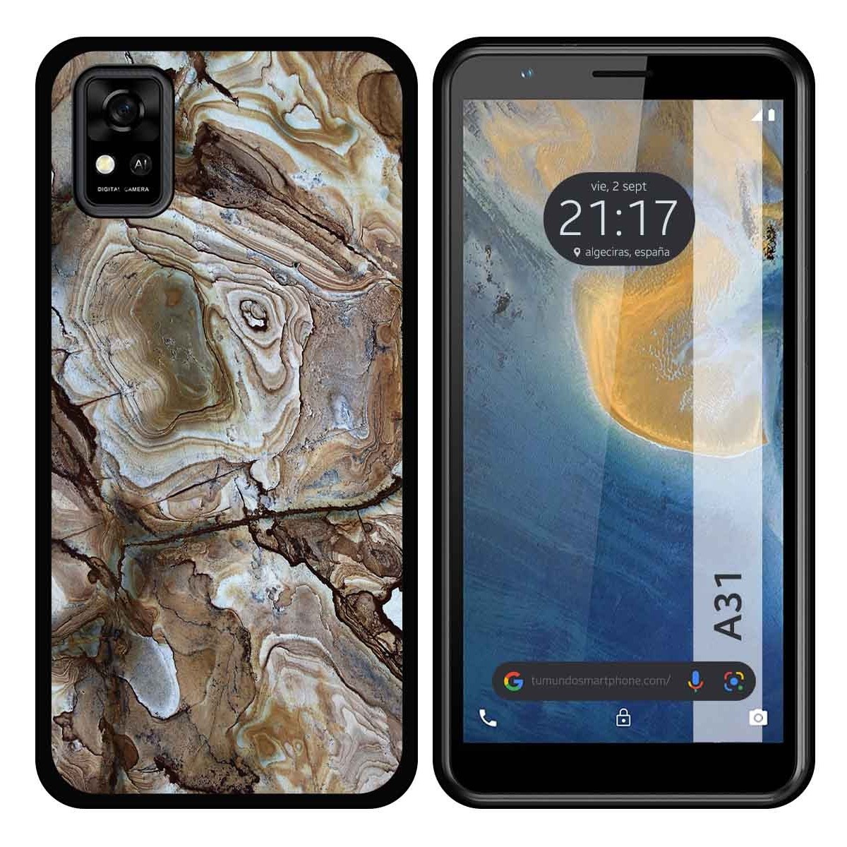 Funda Silicona para ZTE Blade A31 diseño Mármol 14 Dibujos