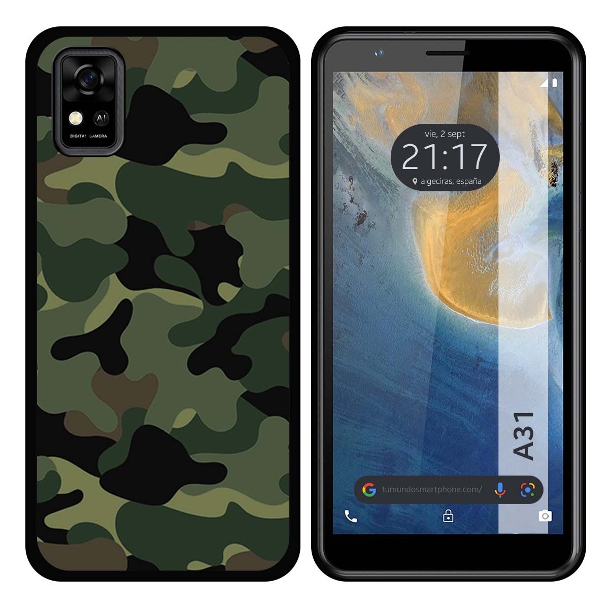 Funda Silicona para ZTE Blade A31 diseño Camuflaje Dibujos