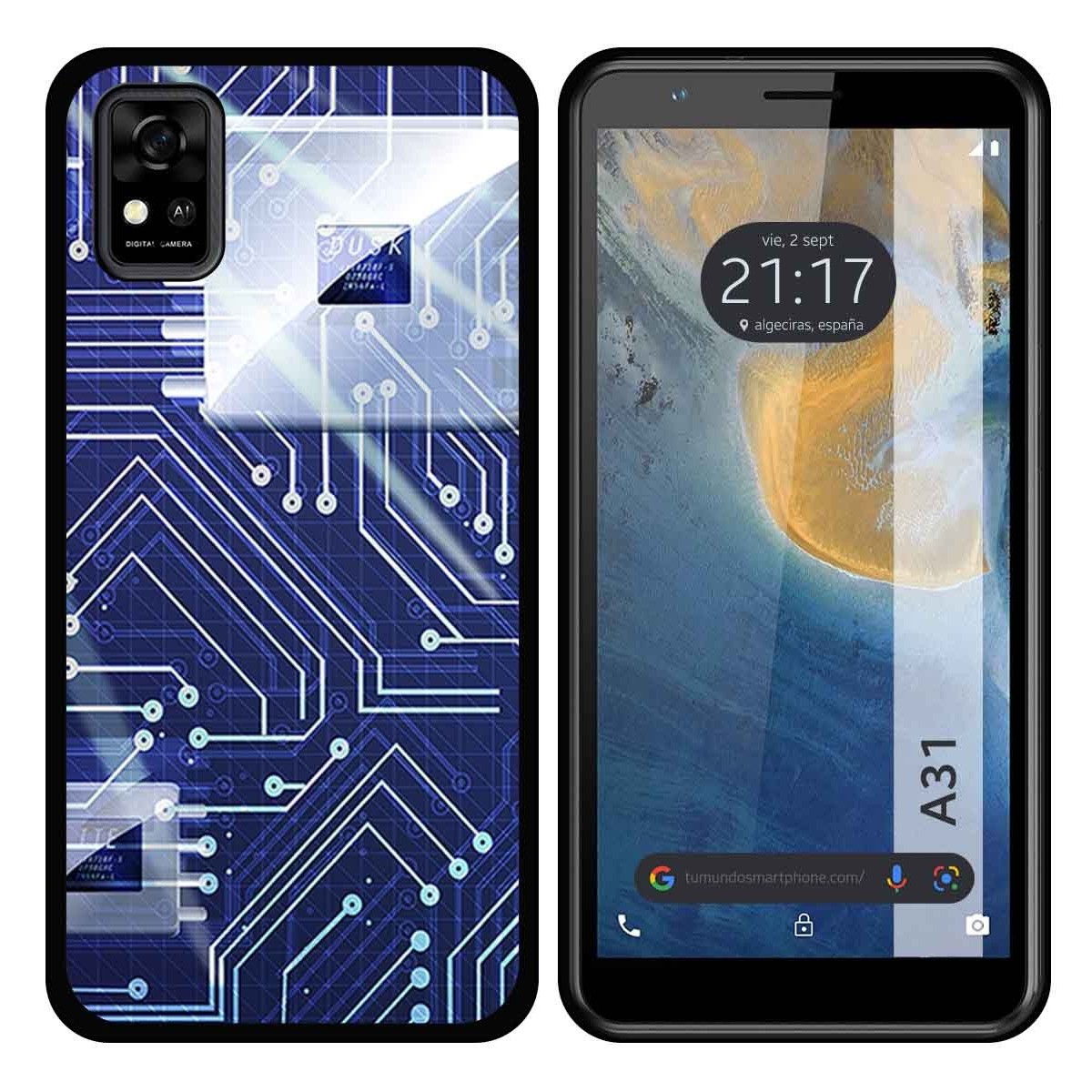 Funda Silicona para ZTE Blade A31 diseño Circuito Dibujos