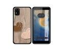 Funda Silicona para ZTE Blade A31 diseño Corazones Madera Dibujos