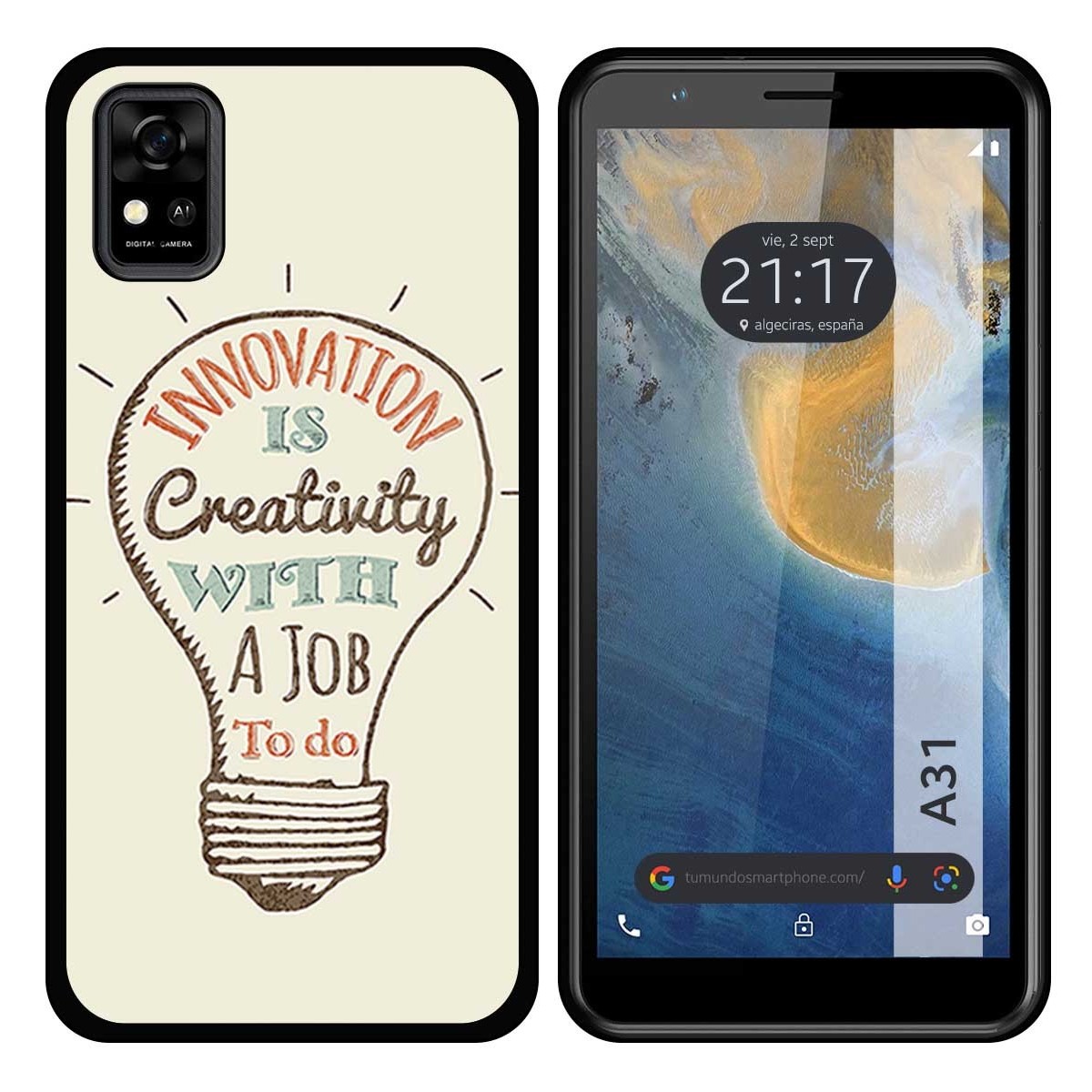 Funda Silicona para ZTE Blade A31 diseño Creativity Dibujos