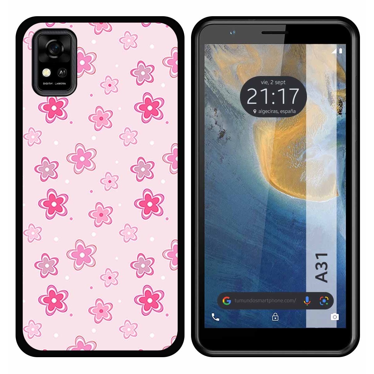 Funda Silicona para ZTE Blade A31 diseño Flores Dibujos