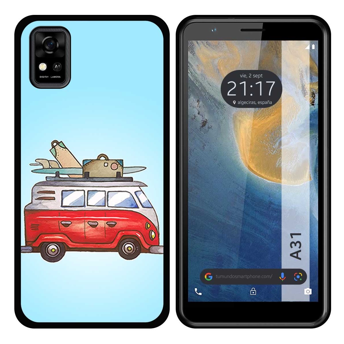 Funda Silicona para ZTE Blade A31 diseño Furgoneta Dibujos