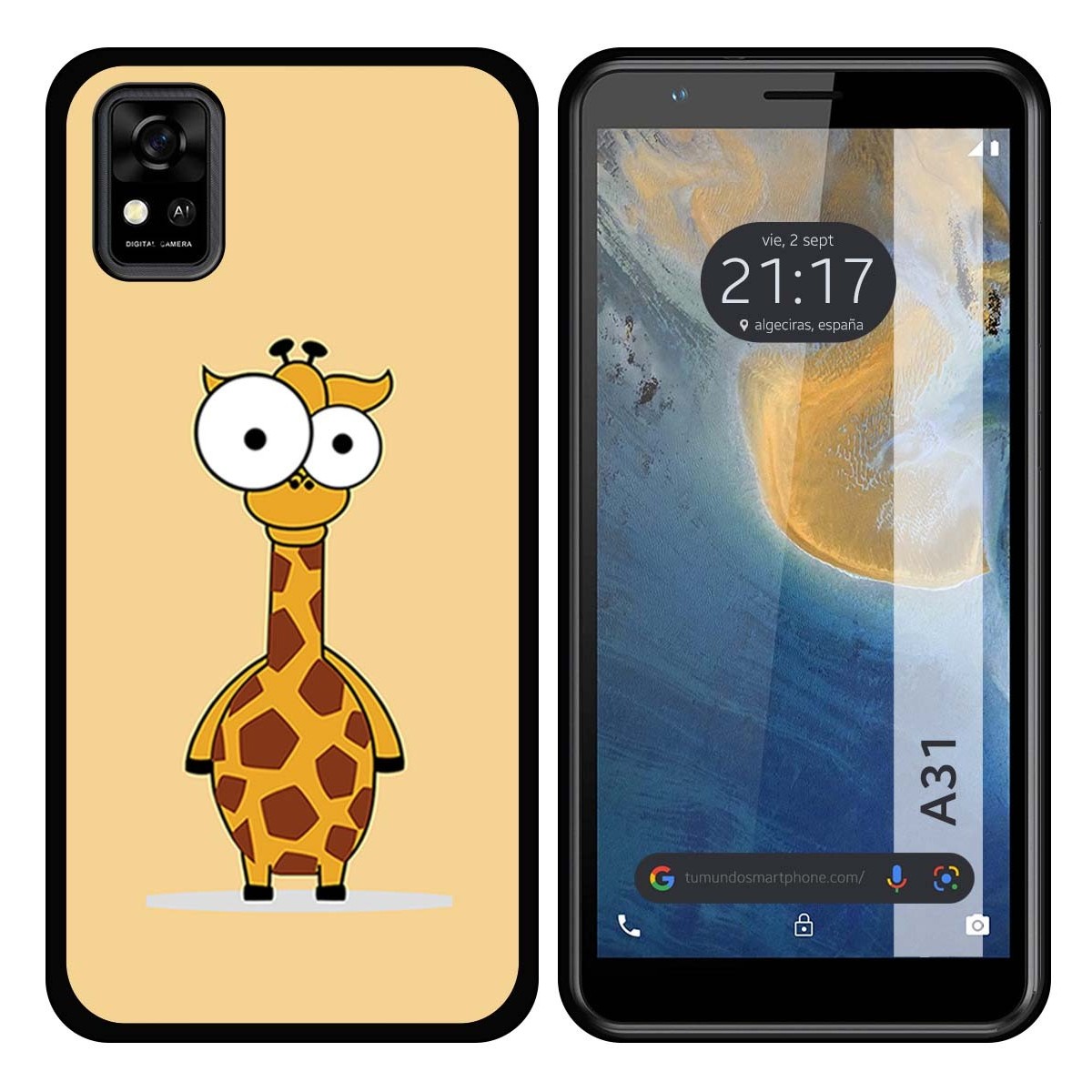 Funda Silicona para ZTE Blade A31 diseño Jirafa Dibujos