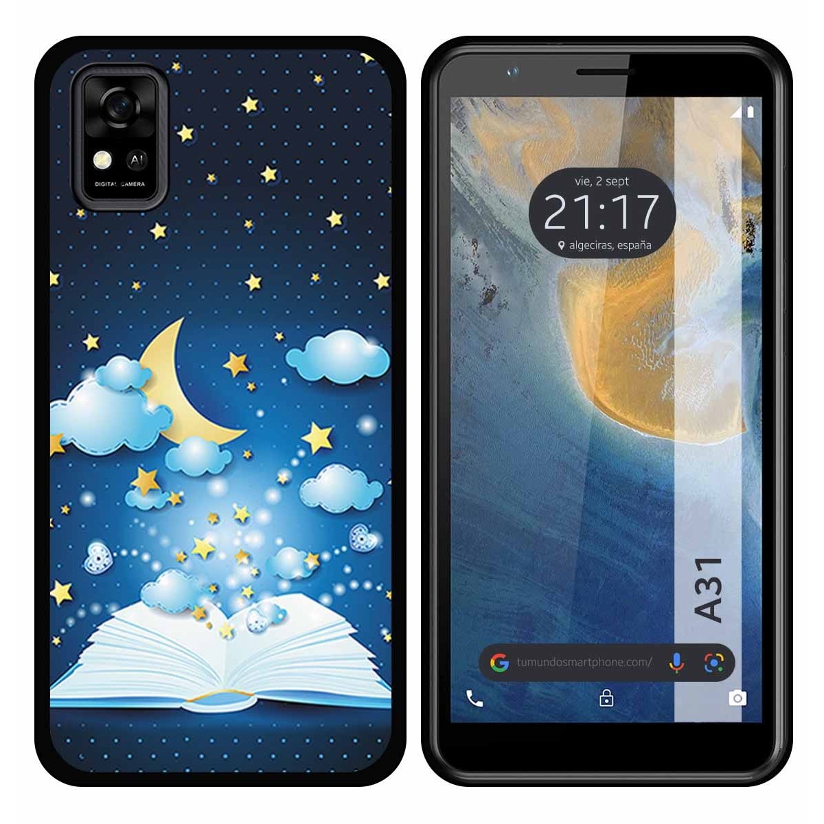 Funda Silicona para ZTE Blade A31 diseño Libro Cuentos Dibujos