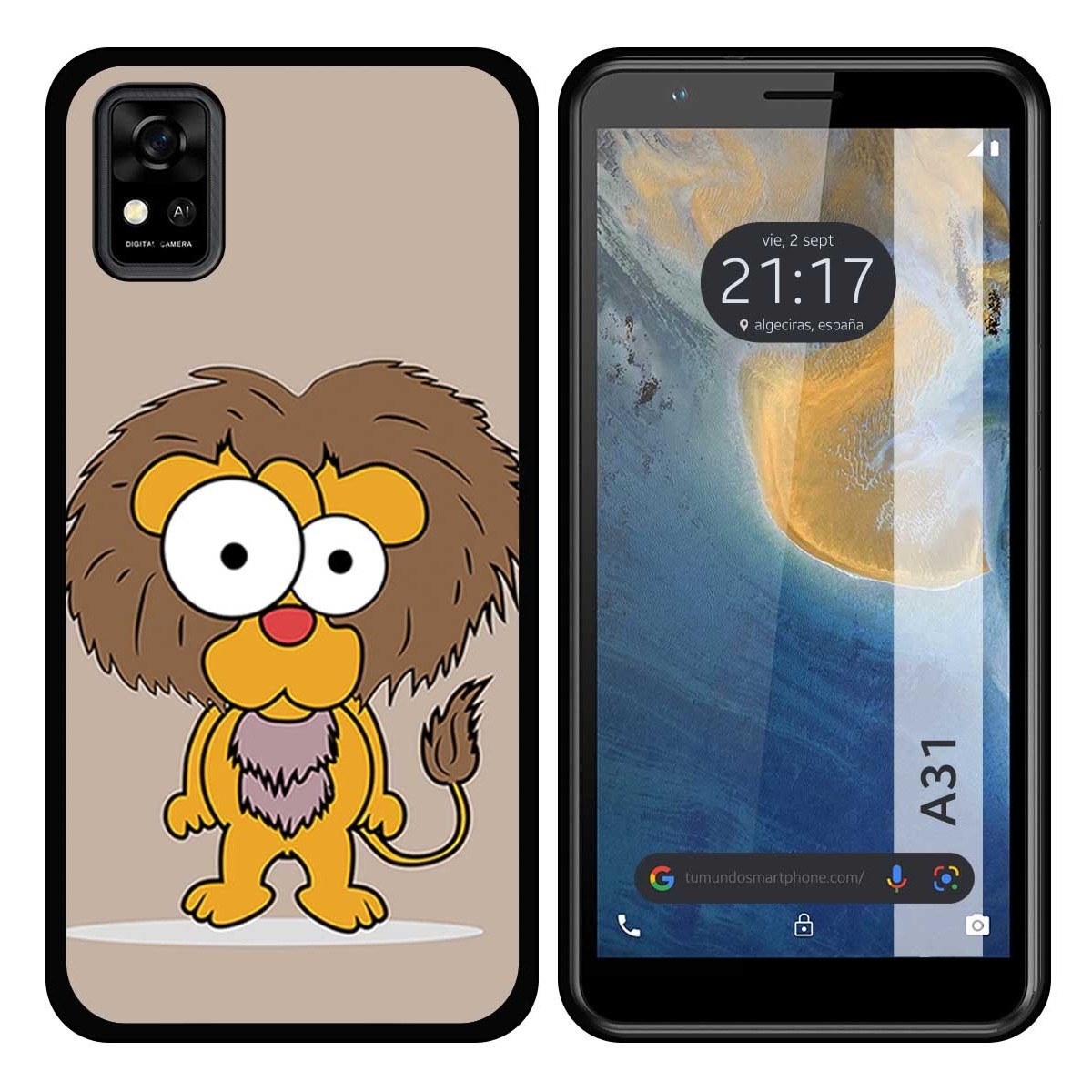 Funda Silicona para ZTE Blade A31 diseño Leon Dibujos