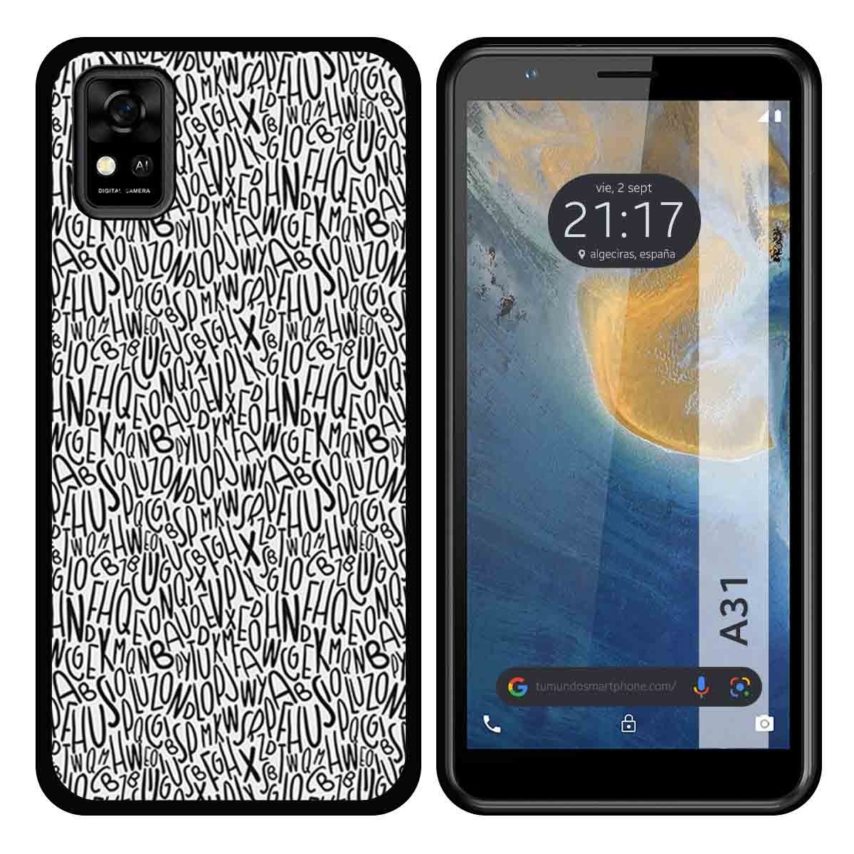 Funda Silicona para ZTE Blade A31 diseño Letras Dibujos