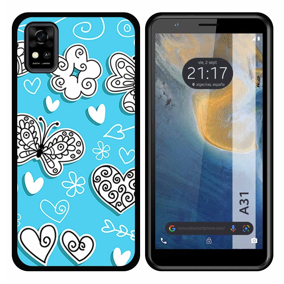 Funda Silicona para ZTE Blade A31 diseño Mariposas Dibujos