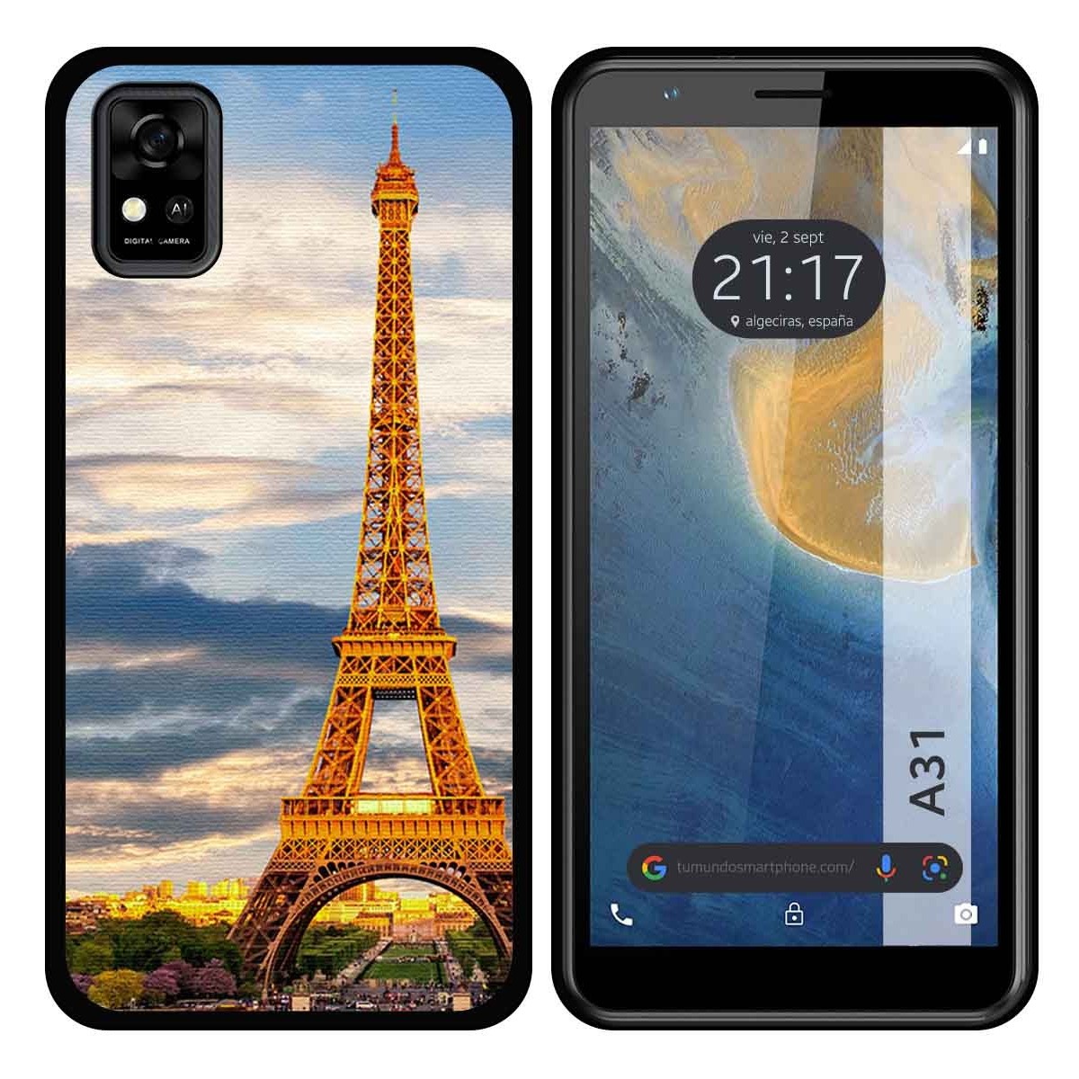 Funda Silicona para ZTE Blade A31 diseño Paris Dibujos