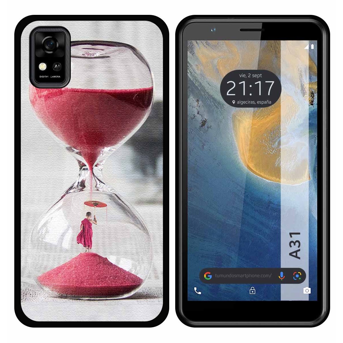 Funda Silicona para ZTE Blade A31 diseño Reloj Dibujos
