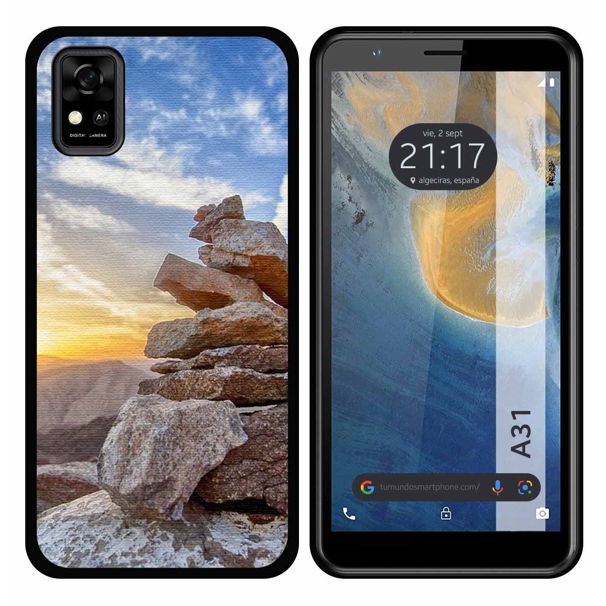 Funda Silicona para ZTE Blade A31 diseño Sunset Dibujos