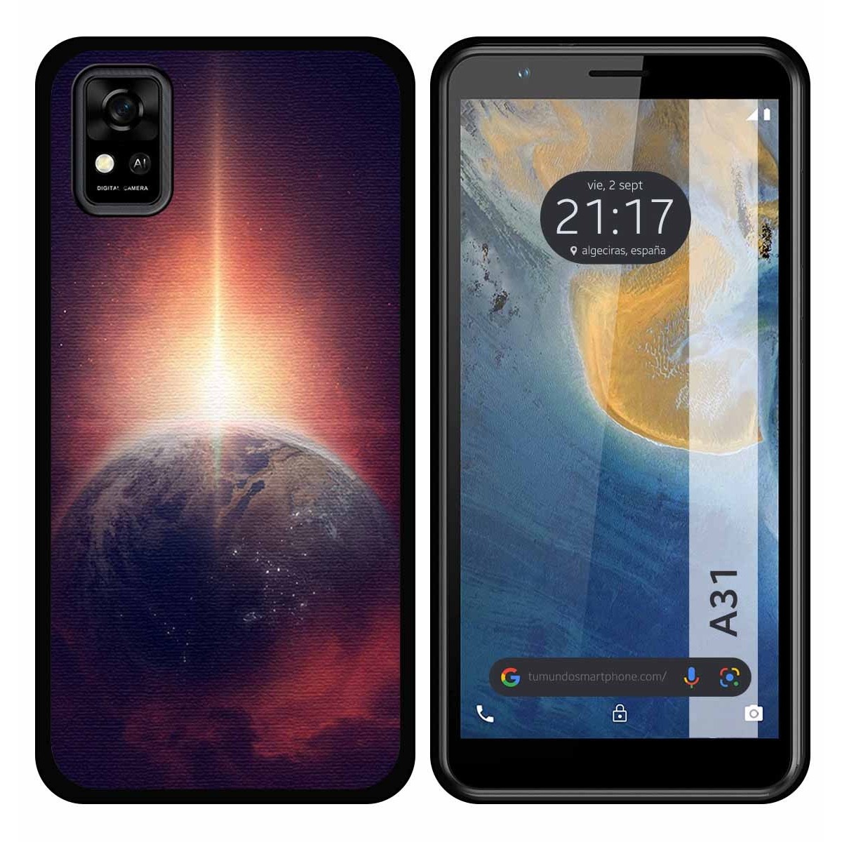 Funda Silicona para ZTE Blade A31 diseño Tierra Dibujos