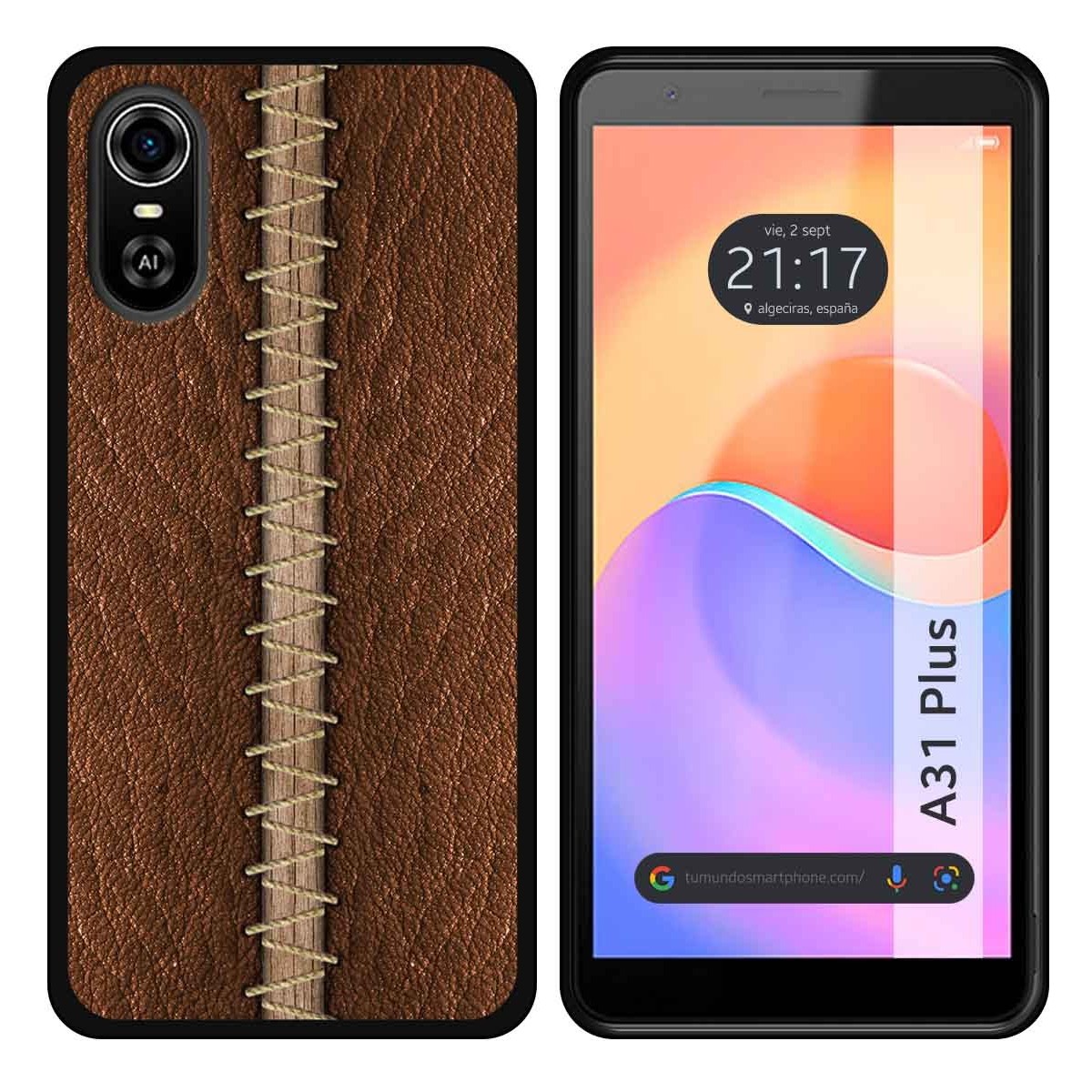 Funda Silicona para ZTE Blade A31 Plus diseño Cuero 01 Dibujos