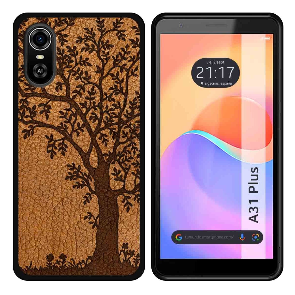 Funda Silicona para ZTE Blade A31 Plus diseño Cuero 03 Dibujos