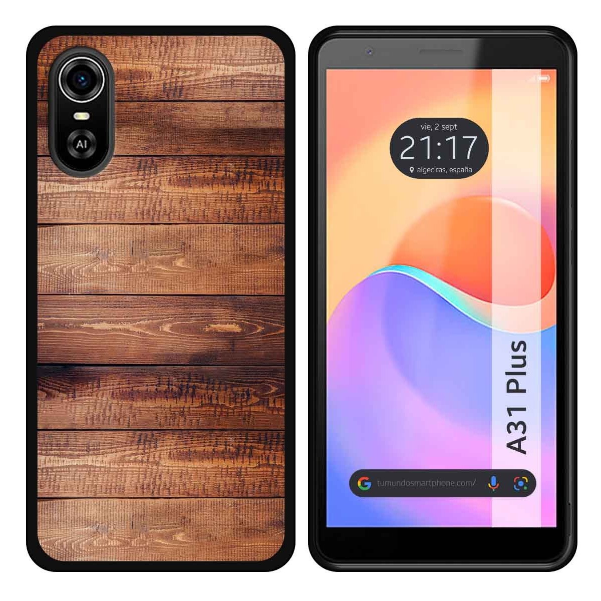 Funda Silicona para ZTE Blade A31 Plus diseño Madera 02 Dibujos