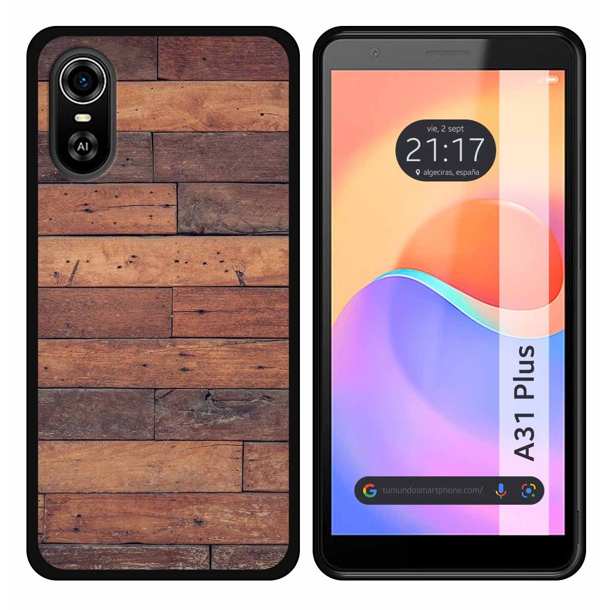 Funda Silicona para ZTE Blade A31 Plus diseño Madera 03 Dibujos