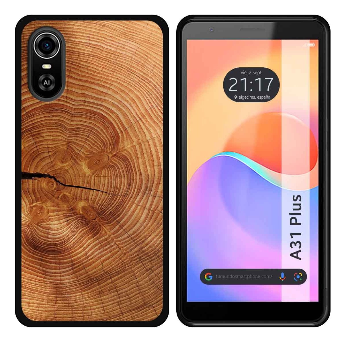 Funda Silicona para ZTE Blade A31 Plus diseño Madera 04 Dibujos