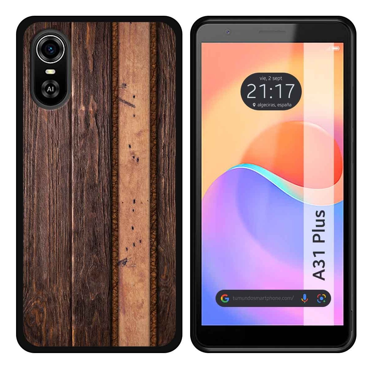Funda Silicona para ZTE Blade A31 Plus diseño Madera 05 Dibujos