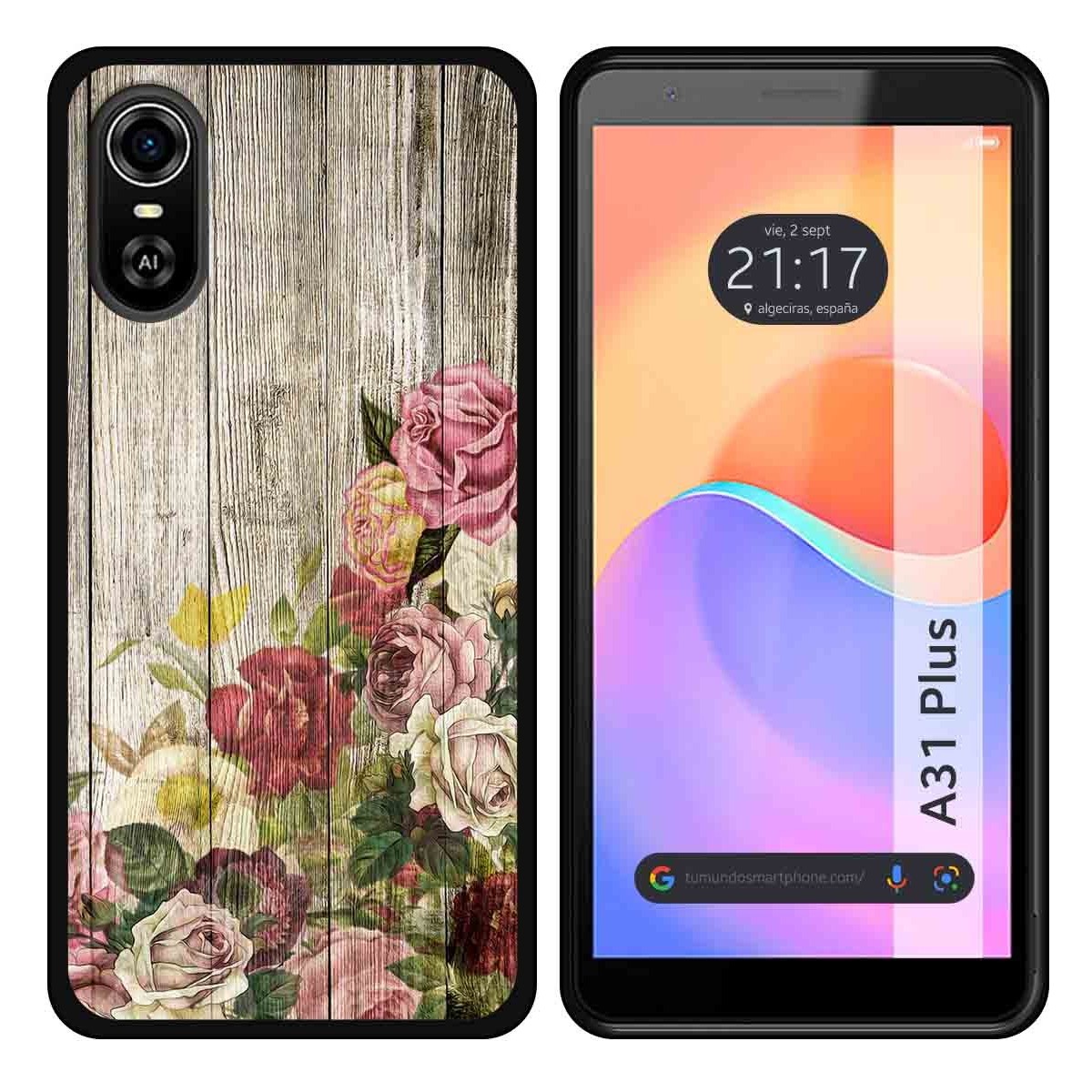 Funda Silicona para ZTE Blade A31 Plus diseño Madera 08 Dibujos