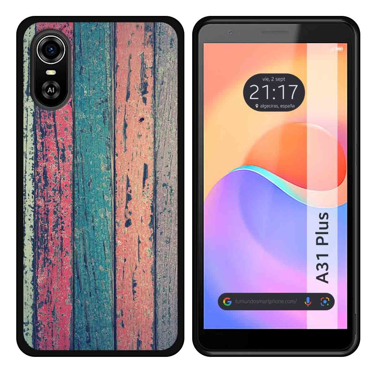 Funda Silicona para ZTE Blade A31 Plus diseño Madera 10 Dibujos
